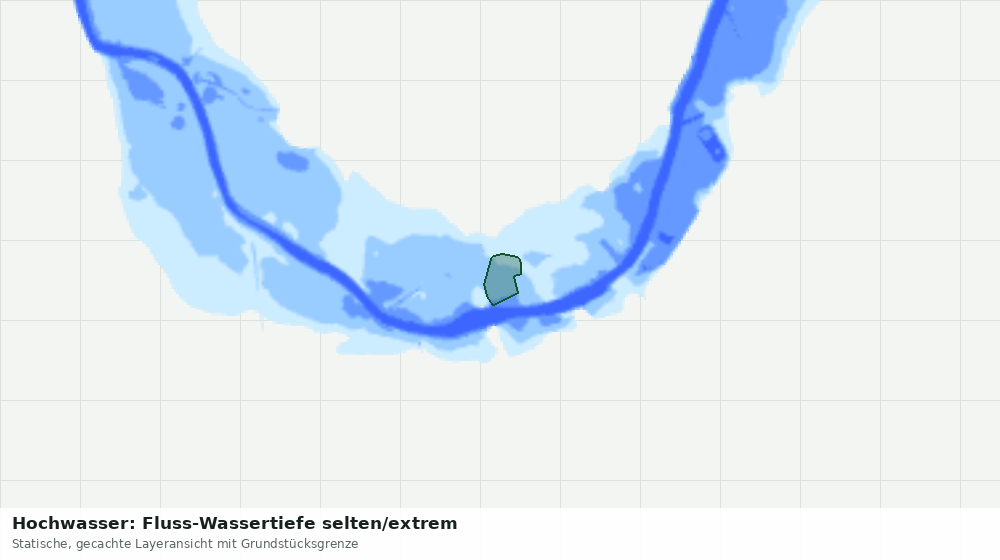 Statische Kartenansicht: Hochwasser: Fluss-Wassertiefe selten/extrem