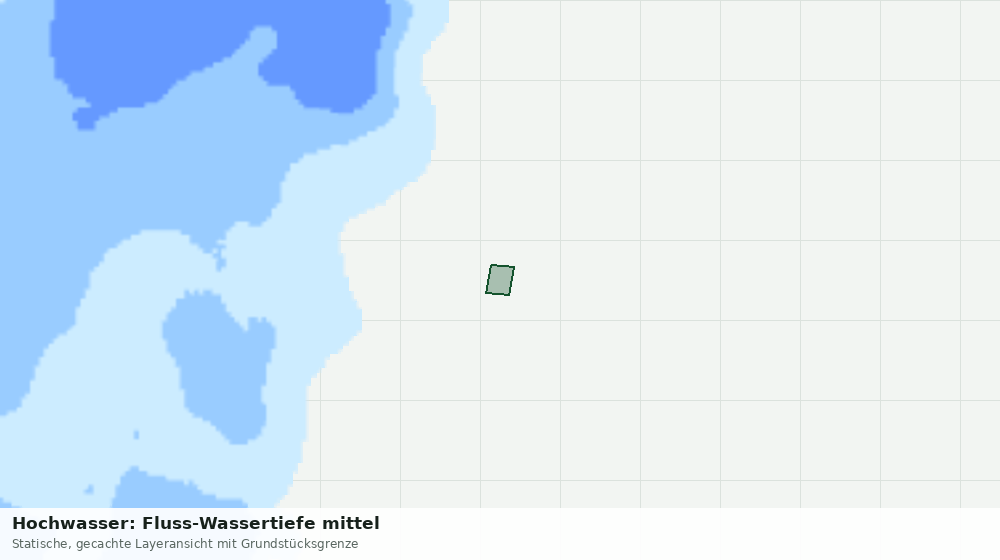 Statische Kartenansicht: Hochwasser: Fluss-Wassertiefe mittel