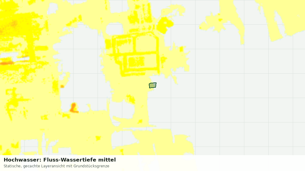 Statische Kartenansicht: Hochwasser: Fluss-Wassertiefe mittel