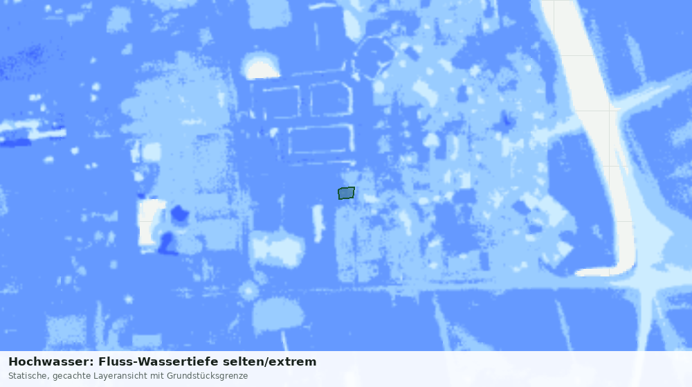 Statische Kartenansicht: Hochwasser: Fluss-Wassertiefe selten/extrem