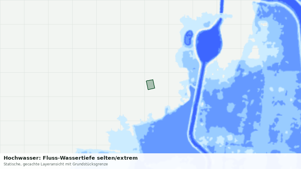 Statische Kartenansicht: Hochwasser: Fluss-Wassertiefe selten/extrem