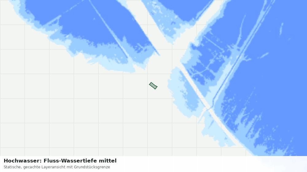Statische Kartenansicht: Hochwasser: Fluss-Wassertiefe mittel