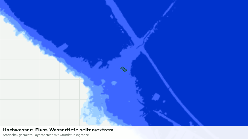 Statische Kartenansicht: Hochwasser: Fluss-Wassertiefe selten/extrem