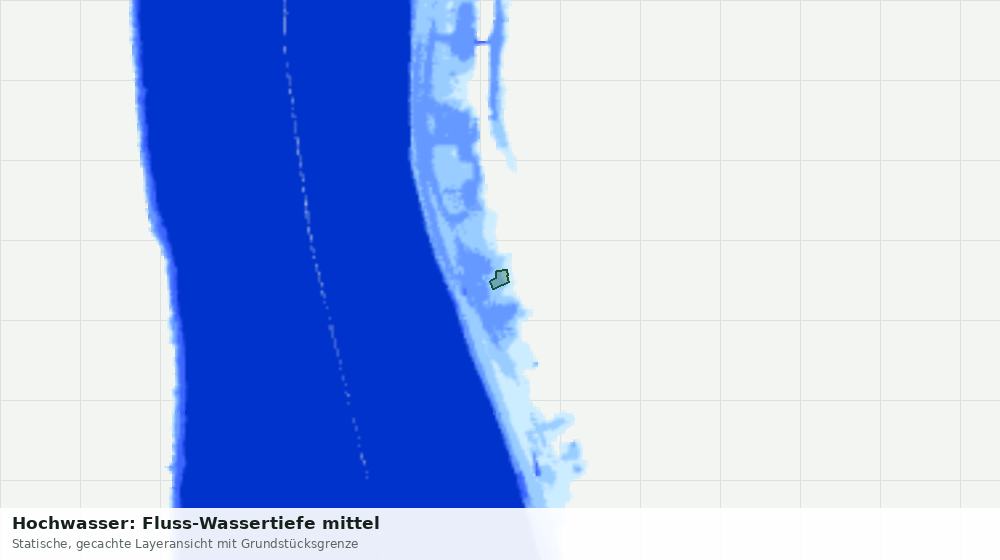 Statische Kartenansicht: Hochwasser: Fluss-Wassertiefe mittel