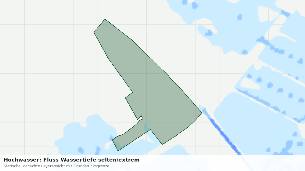 Statische Kartenansicht: Hochwasser: Fluss-Wassertiefe selten/extrem