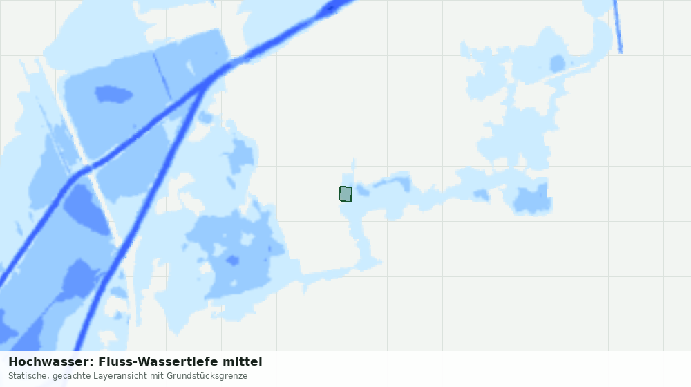 Statische Kartenansicht: Hochwasser: Fluss-Wassertiefe mittel
