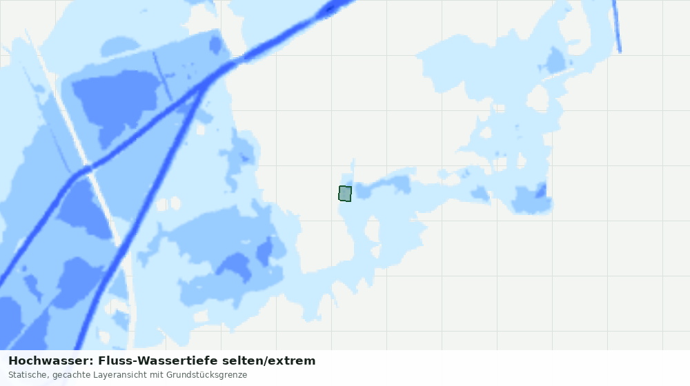 Statische Kartenansicht: Hochwasser: Fluss-Wassertiefe selten/extrem