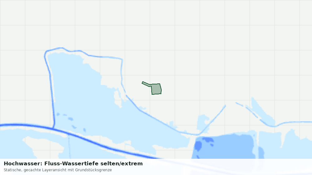 Statische Kartenansicht: Hochwasser: Fluss-Wassertiefe selten/extrem