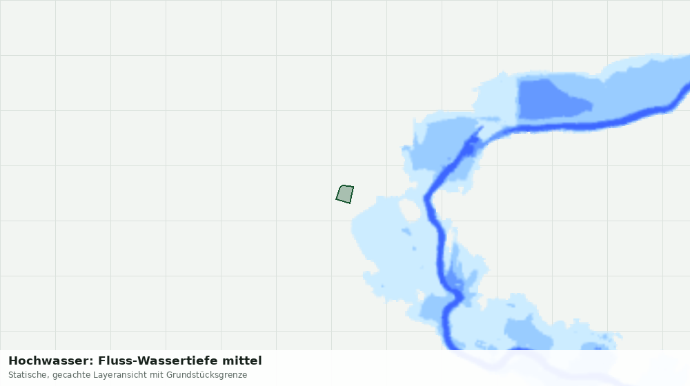 Statische Kartenansicht: Hochwasser: Fluss-Wassertiefe mittel