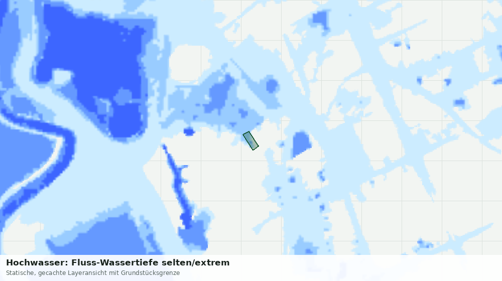 Statische Kartenansicht: Hochwasser: Fluss-Wassertiefe selten/extrem
