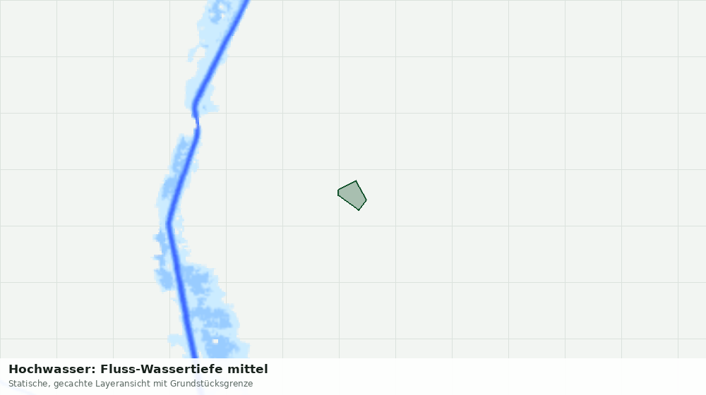 Statische Kartenansicht: Hochwasser: Fluss-Wassertiefe mittel