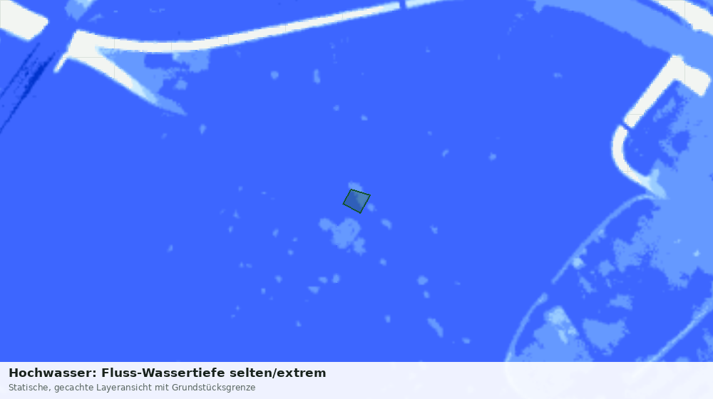 Statische Kartenansicht: Hochwasser: Fluss-Wassertiefe selten/extrem