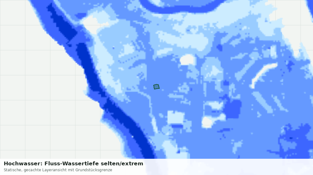 Statische Kartenansicht: Hochwasser: Fluss-Wassertiefe selten/extrem