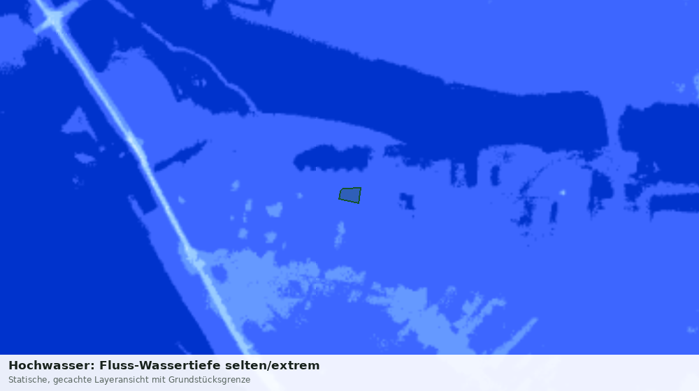 Statische Kartenansicht: Hochwasser: Fluss-Wassertiefe selten/extrem
