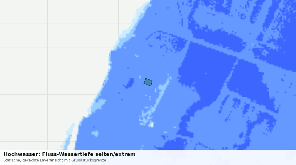 Statische Kartenansicht: Hochwasser: Fluss-Wassertiefe selten/extrem