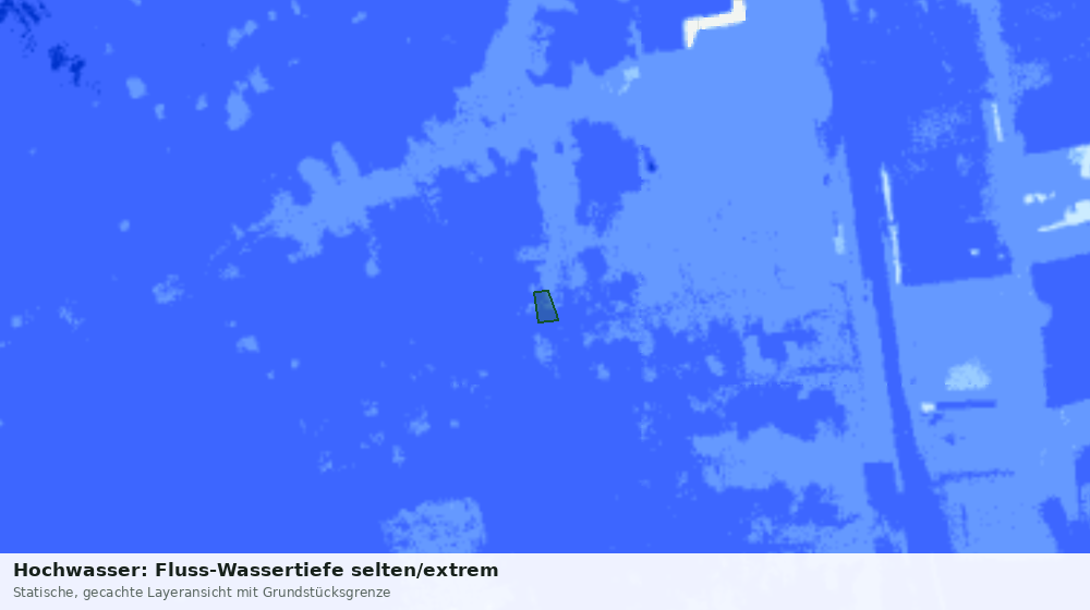 Statische Kartenansicht: Hochwasser: Fluss-Wassertiefe selten/extrem