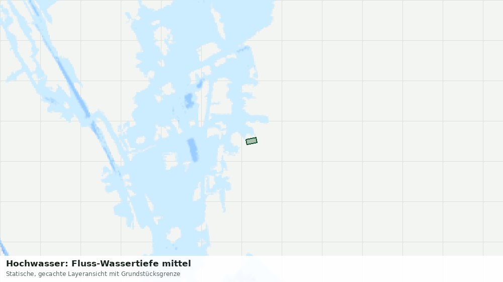 Statische Kartenansicht: Hochwasser: Fluss-Wassertiefe mittel