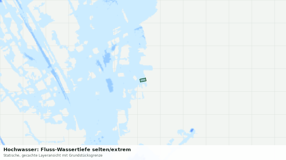 Statische Kartenansicht: Hochwasser: Fluss-Wassertiefe selten/extrem