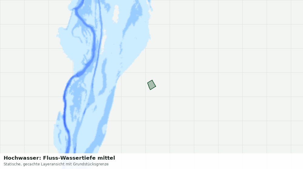 Statische Kartenansicht: Hochwasser: Fluss-Wassertiefe mittel