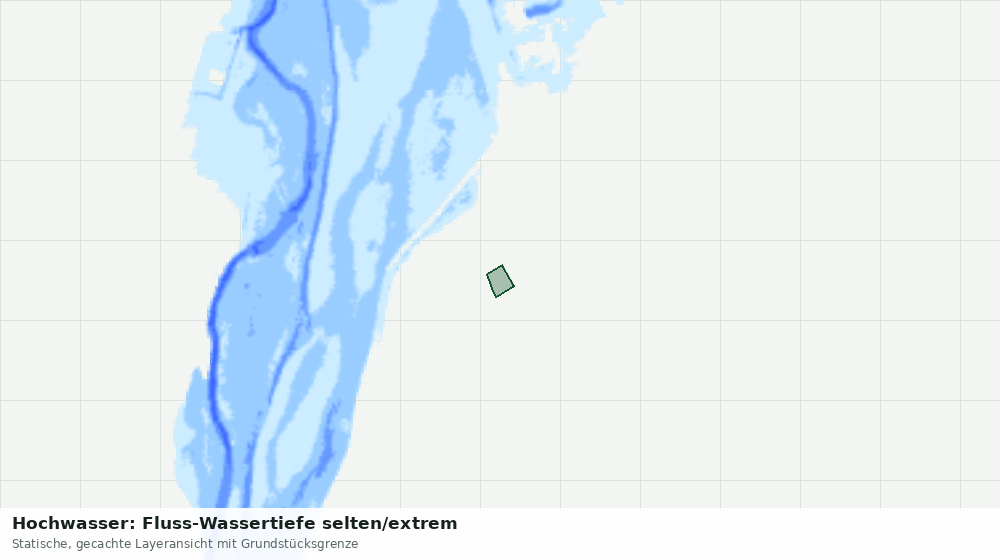 Statische Kartenansicht: Hochwasser: Fluss-Wassertiefe selten/extrem