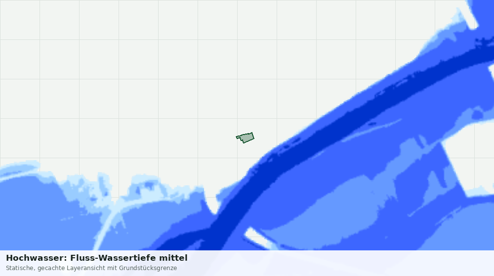 Statische Kartenansicht: Hochwasser: Fluss-Wassertiefe mittel