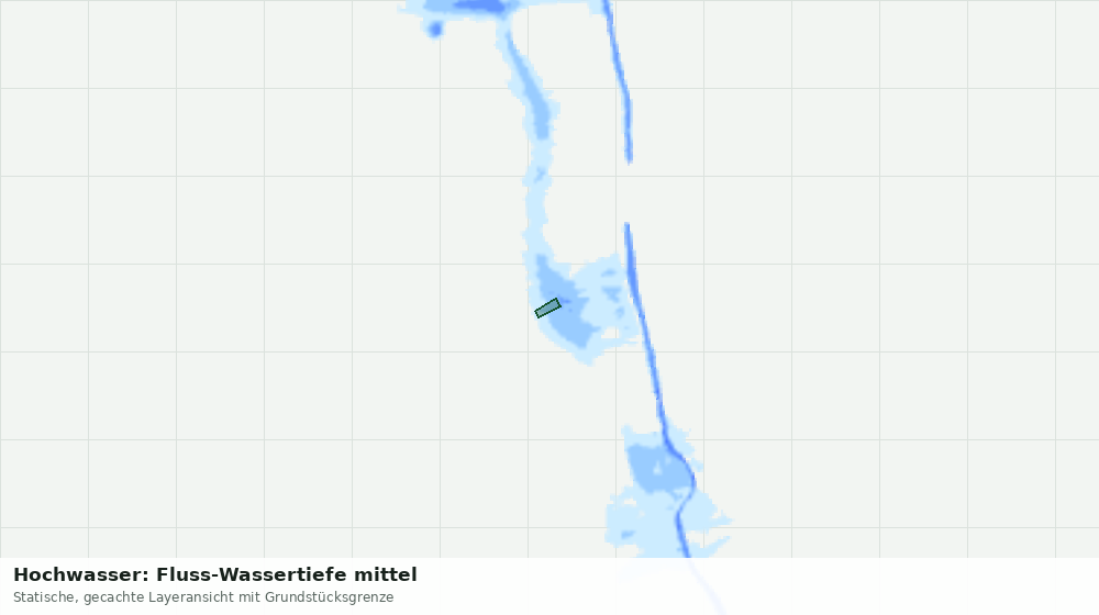 Statische Kartenansicht: Hochwasser: Fluss-Wassertiefe mittel