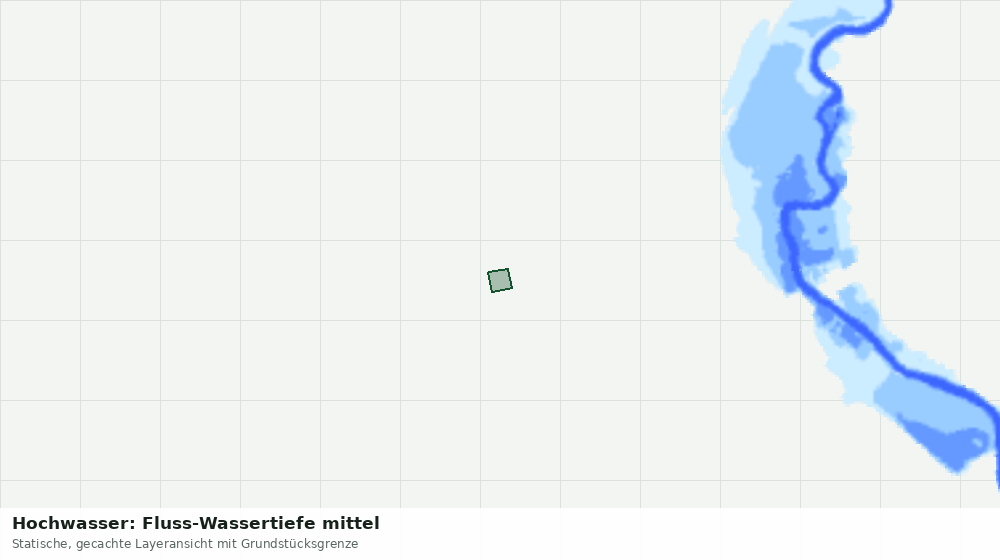 Statische Kartenansicht: Hochwasser: Fluss-Wassertiefe mittel