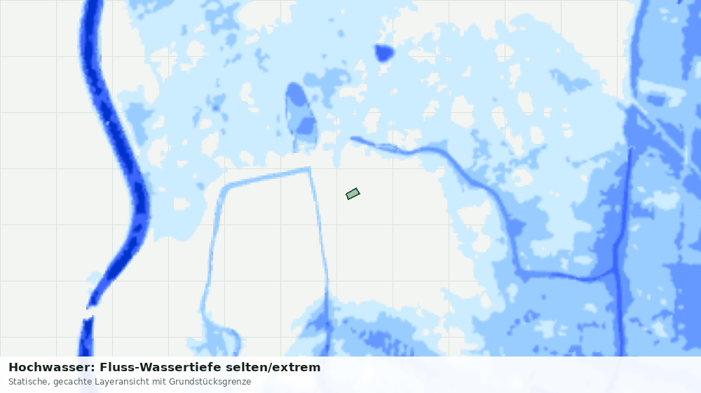 Statische Kartenansicht: Hochwasser: Fluss-Wassertiefe selten/extrem