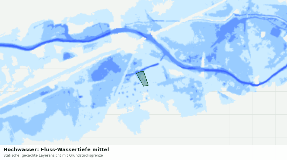 Statische Kartenansicht: Hochwasser: Fluss-Wassertiefe mittel