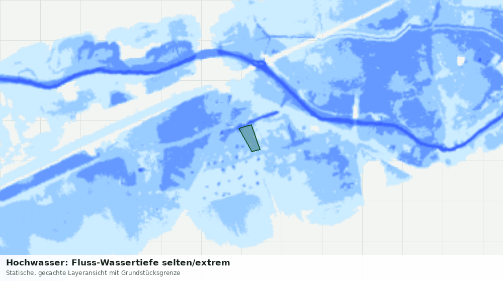 Statische Kartenansicht: Hochwasser: Fluss-Wassertiefe selten/extrem