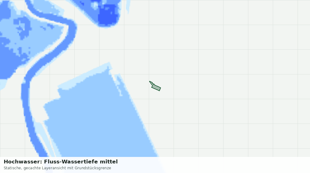 Statische Kartenansicht: Hochwasser: Fluss-Wassertiefe mittel