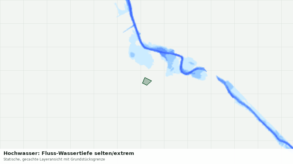Statische Kartenansicht: Hochwasser: Fluss-Wassertiefe selten/extrem