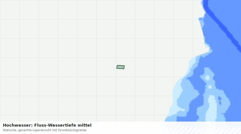 Statische Kartenansicht: Hochwasser: Fluss-Wassertiefe mittel