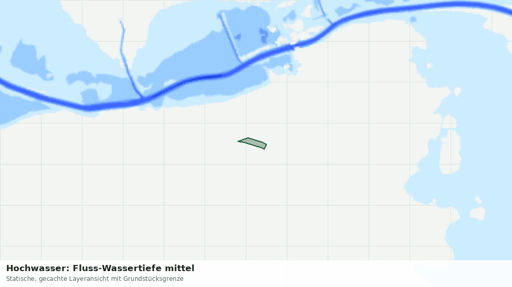 Statische Kartenansicht: Hochwasser: Fluss-Wassertiefe mittel