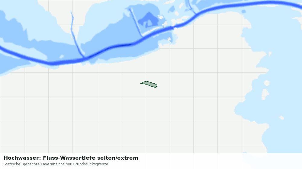 Statische Kartenansicht: Hochwasser: Fluss-Wassertiefe selten/extrem