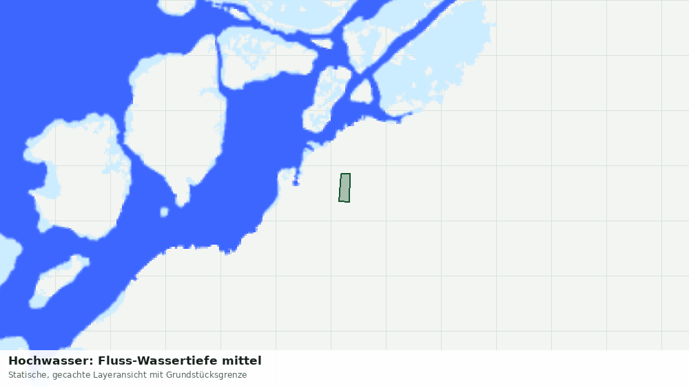 Statische Kartenansicht: Hochwasser: Fluss-Wassertiefe mittel