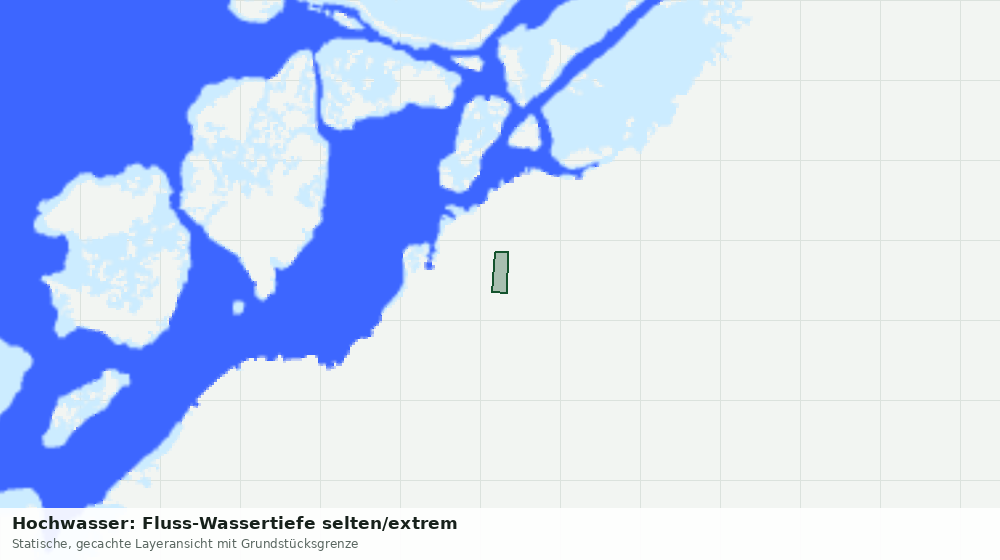 Statische Kartenansicht: Hochwasser: Fluss-Wassertiefe selten/extrem