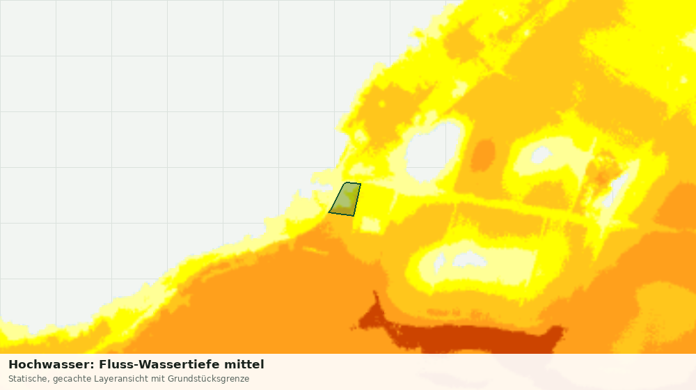 Statische Kartenansicht: Hochwasser: Fluss-Wassertiefe mittel