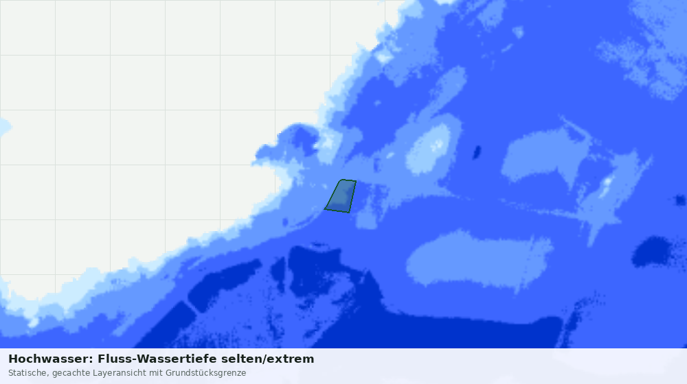 Statische Kartenansicht: Hochwasser: Fluss-Wassertiefe selten/extrem