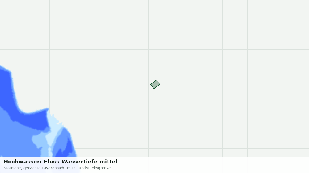 Statische Kartenansicht: Hochwasser: Fluss-Wassertiefe mittel