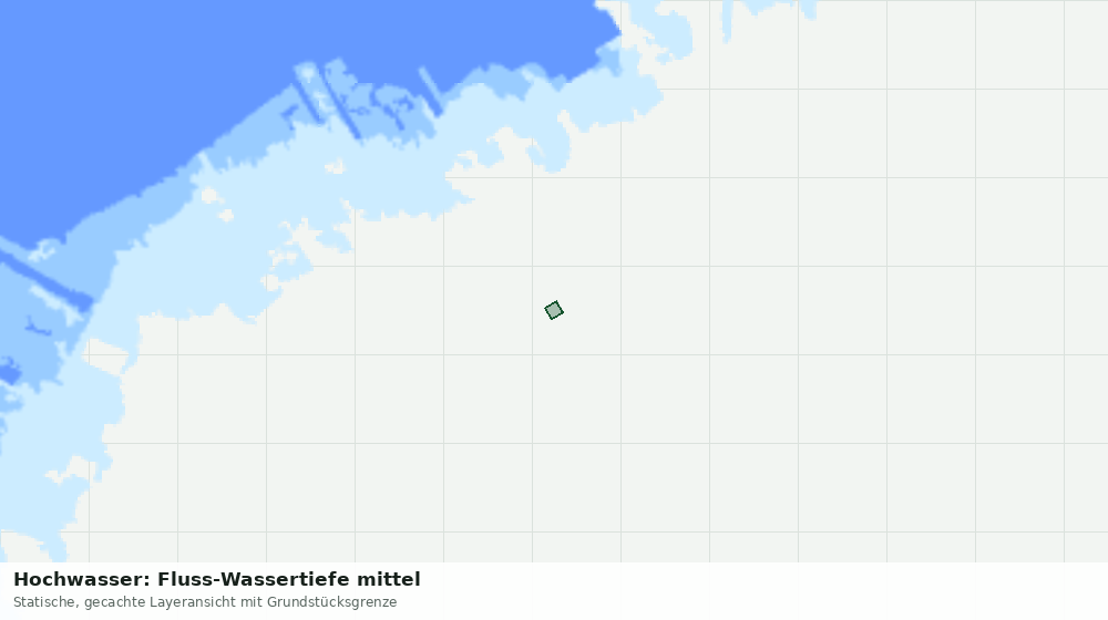 Statische Kartenansicht: Hochwasser: Fluss-Wassertiefe mittel