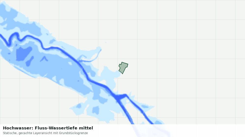 Statische Kartenansicht: Hochwasser: Fluss-Wassertiefe mittel