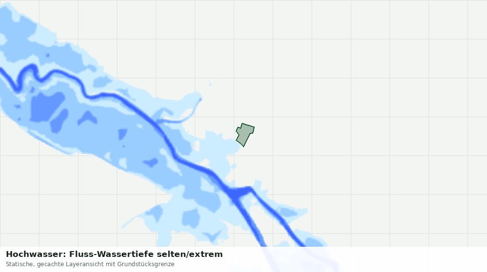 Statische Kartenansicht: Hochwasser: Fluss-Wassertiefe selten/extrem