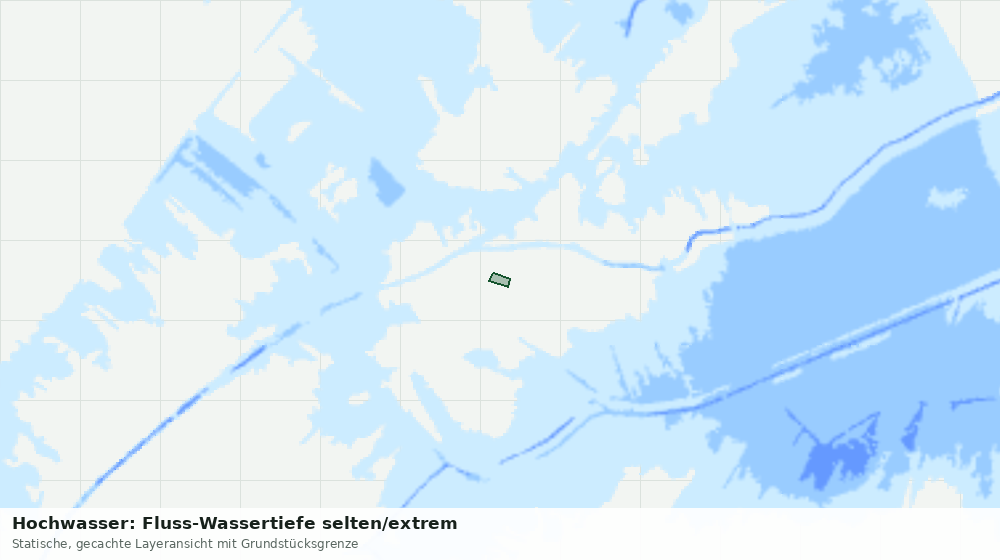 Statische Kartenansicht: Hochwasser: Fluss-Wassertiefe selten/extrem