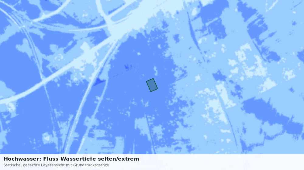 Statische Kartenansicht: Hochwasser: Fluss-Wassertiefe selten/extrem