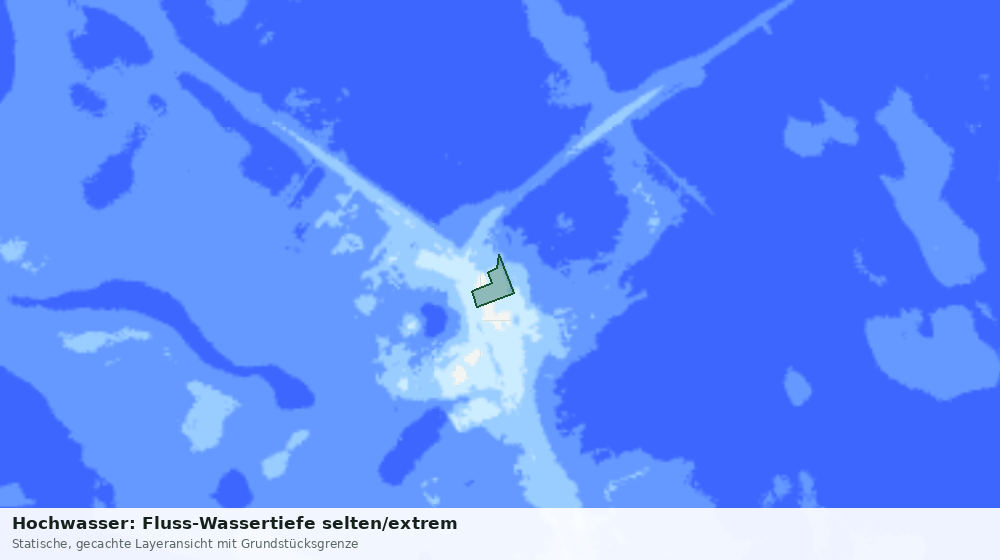 Statische Kartenansicht: Hochwasser: Fluss-Wassertiefe selten/extrem