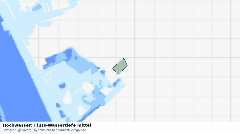 Statische Kartenansicht: Hochwasser: Fluss-Wassertiefe mittel