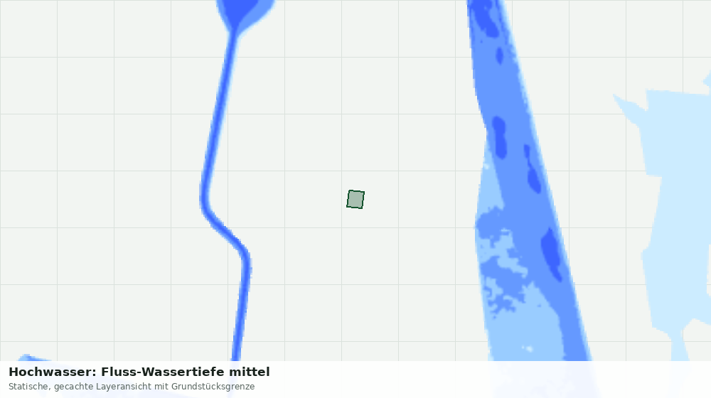 Statische Kartenansicht: Hochwasser: Fluss-Wassertiefe mittel