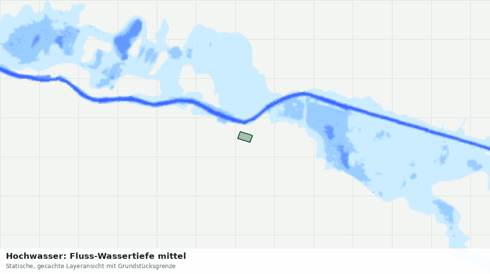 Statische Kartenansicht: Hochwasser: Fluss-Wassertiefe mittel