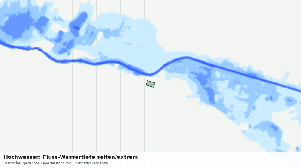 Statische Kartenansicht: Hochwasser: Fluss-Wassertiefe selten/extrem